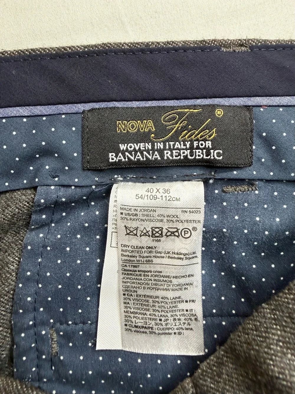 Banana Republic Men's Dress Pants in Charcoal